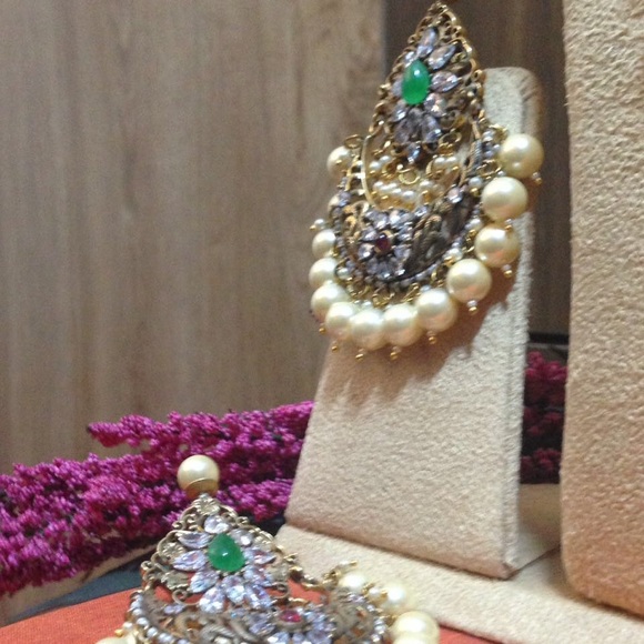 Necklace and Chand Bali set made in silver - Picture 5 of 5